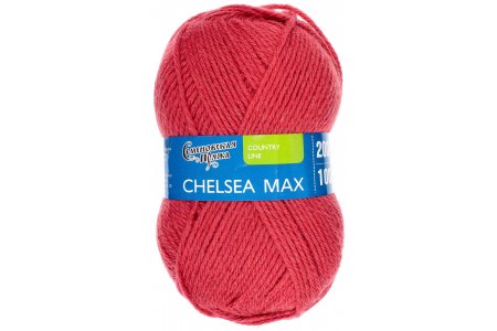 Пряжа Семеновская Chelsea MAX (Челси макс) темно-коралл_v2 (70021), 50%шерсть английский кроссбред/50%акрил, 200м, 100г