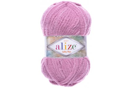 Пряжа Alize Softy plus розовый (295), 100%микрополиэстер, 120м, 100г