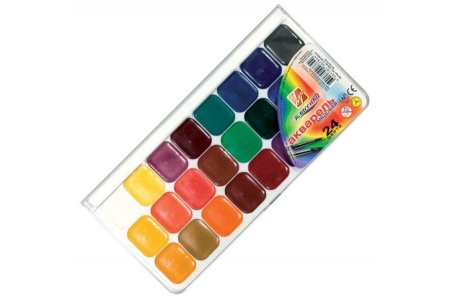 Набор акварельных красок ЛУЧ Классика, без кисти, 24 цвета