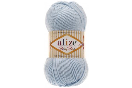 Пряжа Alize Baby best светло-голубой (183), 90%акрил/10%бамбук, 240м, 100г