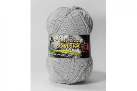 Пряжа Color City Каракульская овечка светло-серый (29601), 60%шерсть ягненка/40%искусственный кашемир, 480м, 100г