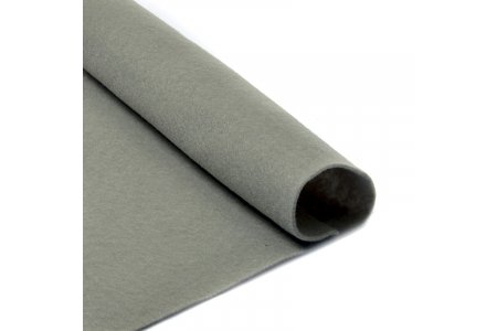 Фетр листовой IDEAL 100%полиэстер, мягкий, серый(648), 1мм, 20*30см