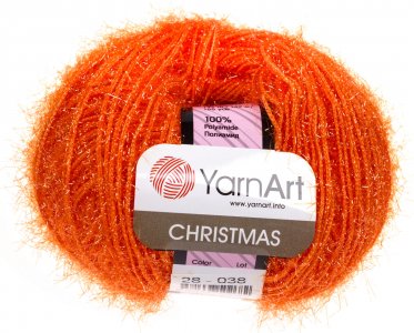 Пряжа Yarnart Christmas оранжевый (28), 100%полиамид, 142м, 50г