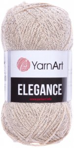 Пряжа YarnArt Elegance светло-бежевый (119), 88%хлопок/12%металлик, 130м, 50г