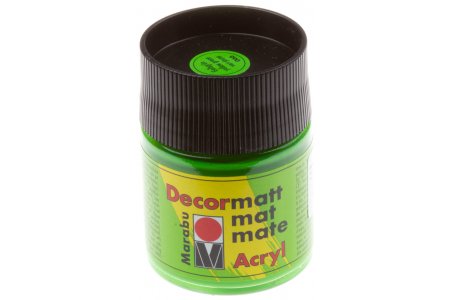 РАСПРОДАЖА Краска акриловая матовая MARABU Decormatt, светло-зеленый (062), 50мл