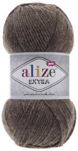 Пряжа Alize Extra коричневый/меланж (240), 100%акрил, 220м, 100г