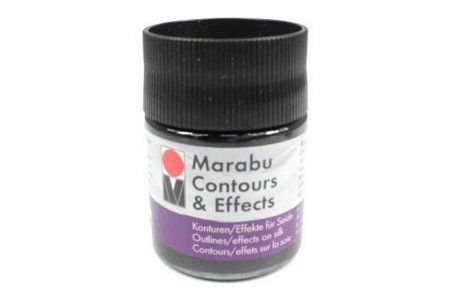 Контур-эффект по шелку MARABU Countours&Effects, черный (073), 50мл