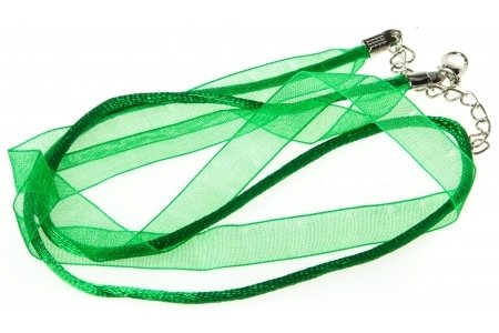 Шнур комбинированный ZLATKA с лентой, с замком, светло-зеленый, 45см