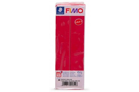 Полимерная глина FIMO Soft, вишневый (26), 454гр