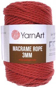 Пряжа YarnArt Macrame Rope 3mm терракот (785), 60%хлопок/ 40%вискоза/полиэстер, 63м, 250г