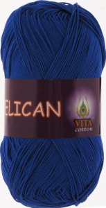 Пряжа Vita cotton Pelican ярко-синий (3983), 100%хлопок, 330м, 50г