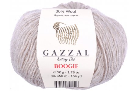 Пряжа Gazzal Boogie светло-бежевый (2164), 30%шерсть мериноса/10%полиамид/60%акрил, 150м, 50г