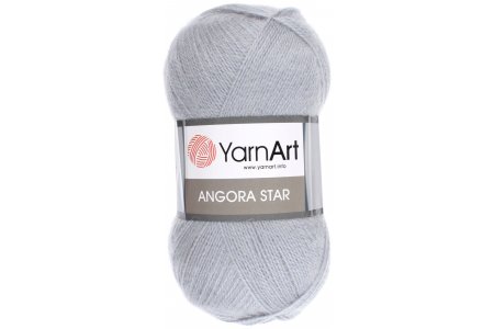 Пряжа Yarnart Angora Star серо-голубой (3072), 20%шерсть/80%акрил, 500м, 100г