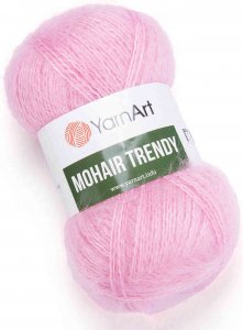 Пряжа Yarnart Mohair Trendy розовый (127), 50%мохер/50%акрил, 220м, 100г