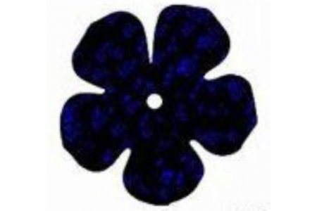 Пайетки АСТРА Цветочки, черный голограмма (А50), 16мм, 10г