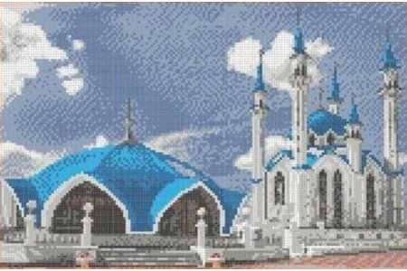 Ткань с рисунком для вышивки бисером КАРОЛИНКА Мечеть Кул Шариф, 36*24,3см