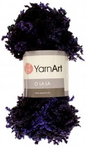 Пряжа Yarnart O La La черно-фиолетовый (558), 70%акрил/30%шерсть, 11м, 100г