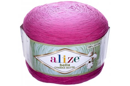 Пряжа Alize Bella ombre Batik малиновый (7405), 100%хлопок, 900м, 250г