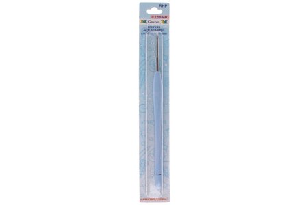 Крючок для вязания GAMMA с прорезиненной ручкой, металлический, d2,5мм, 16см
