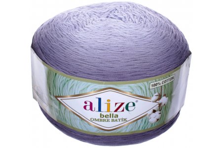 Пряжа Alize Bella ombre Batik серый (7411), 100%хлопок, 900м, 250г