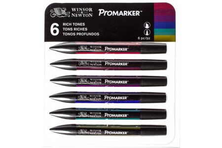 РАСПРОДАЖА Набор маркеров художественных WINSOR&NEWTON Pro, 6 цветов, насыщенные оттенки