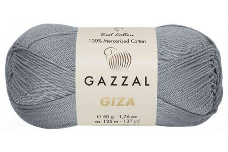 Пряжа Gazzal Giza светло-серый (2454), 100%мерсеризованный хлопок, 125м, 50г