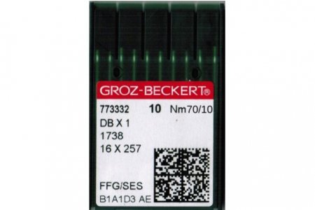 Иглы для промышленных швейных машин GROZ-BECKERT DBx1 SES №70/10, 10шт
