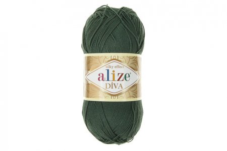 Пряжа Alize Diva зеленый (131), 100%микрофибра, 350м, 100г