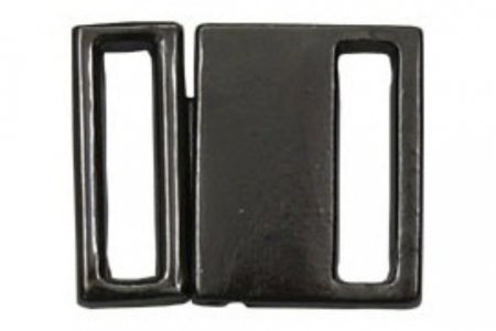 Застежка для бюстгальтера BLITZ металлическая, черный никель (06), 16*13мм