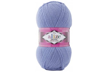 Пряжа Alize Superwash comfort socks синяя сталь (432), 75%шерсть/25%полиамид, 420м, 100г