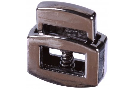 Фиксатор для шнура металлический, черный никель, 14,8*12мм