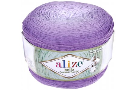 Пряжа Alize Bella ombre Batik фиолетовый (7496), 100%хлопок, 900м, 250г
