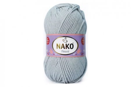Пряжа Nako Masal светло-серый (11783), 100%акрил, 165м, 100г