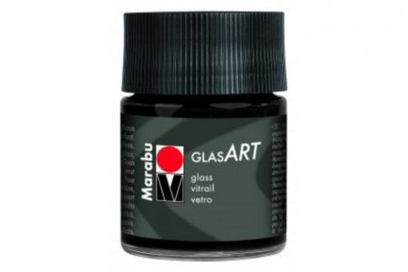 Витражная краска Marabu GlasArt, черный (473), 50мл
