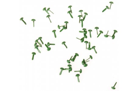 Набор брадсов для скрапбукинга CRAFT PREMIER Кружочки, зеленые, 4,5*8мм, 60шт