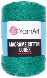 Пряжа YarnArt Macrame cotton lurex зеленый-зеленый (728), 75%хлопок/13%полиэстер/12%металлик, 205м, 250г