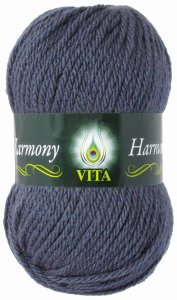 Пряжа Vita Harmony серый (6324), 55%акрил/45%шерсть, 110м, 100г