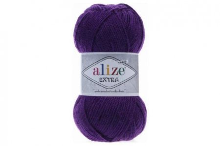 РАСПРОДАЖА Пряжа Alize Extra фиолетовый (74), 90%акрил/10%шерсть, 220м, 100г