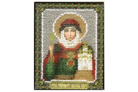 Набор для вышивания бисером PANNA, Икона Святой равноапостольной княгини Ольги, 8,5*10,5см, 18цветов бисера, 1цвет мулине