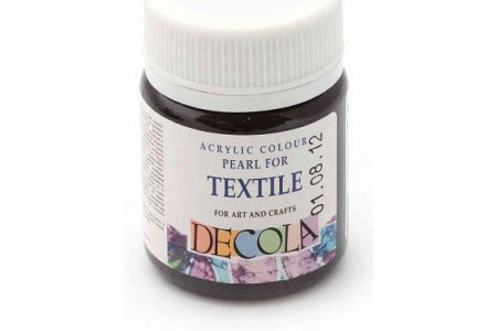 Краска для ткани DECOLA перламутровый черный, 50мл