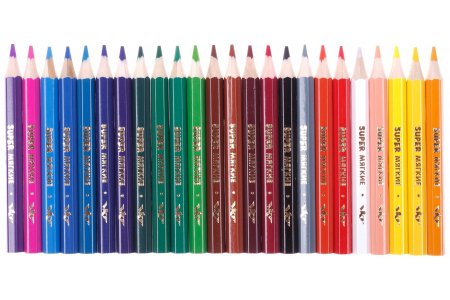 Набор цветных карандашей short 9см Лисенок короткие, заточенные, 24цвета