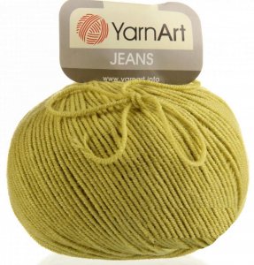 Пряжа YarnArt Jeans ярко-салатовый (29), 55%хлопок/45%акрил, 160м, 50г