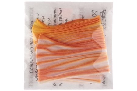 Лента шибори FLORANTA SHIBORI, оранжевый/белый, 120мм, 20см