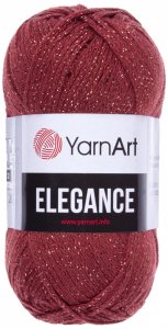 Пряжа YarnArt Elegance терракот (122), 88%хлопок/12%металлик, 130м, 50г