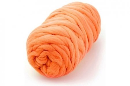 Пряжа Троицкая Пастила оранжевый(1623), 100%шерсть, 50м, 500г