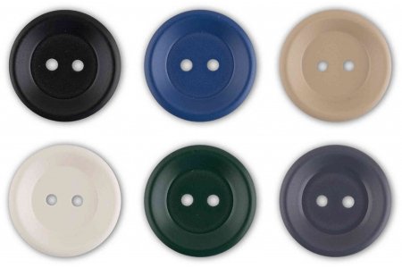 Пуговицы  GAMMA пластик, 25мм, пальтовые/шубные, темно-серый (D326)