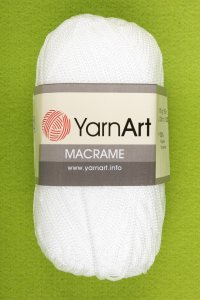 Пряжа YarnArt Macrame белый (154), 100%полиэстер, 130м, 90г