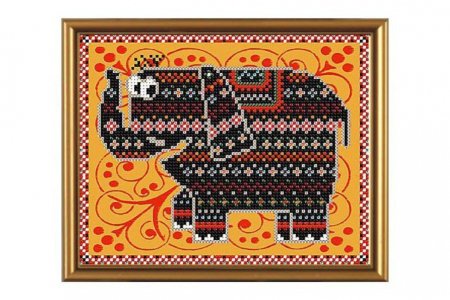 Канва с рисунком для вышивки бисером НОВА СЛОБОДА(Nova Sloboda) Слоненок, 21*17см
