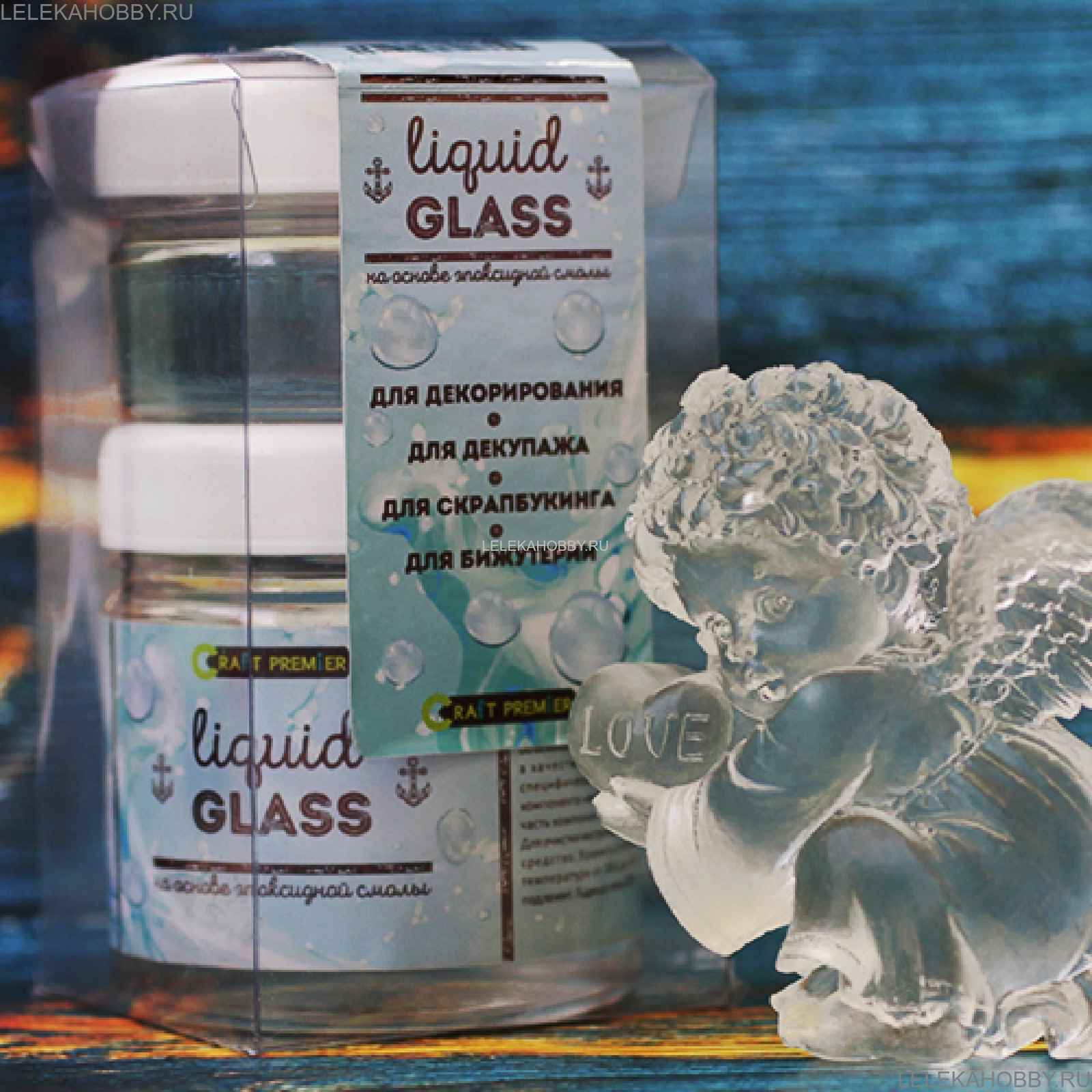 Материал на основе эпоксидной смолы двухкомпонентный Liquid Glass СRAFT .