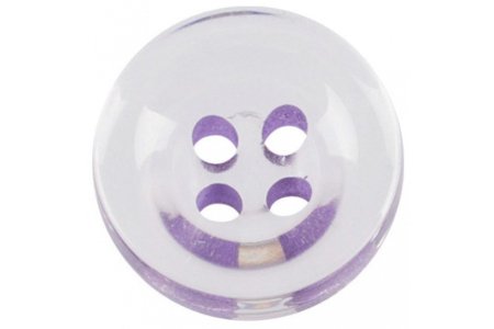 Пуговица рубашечная/блузочная GAMMA, пластик, ярко-фиолетовый (D218), 11мм